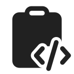 Clipboard Code SVG Icon